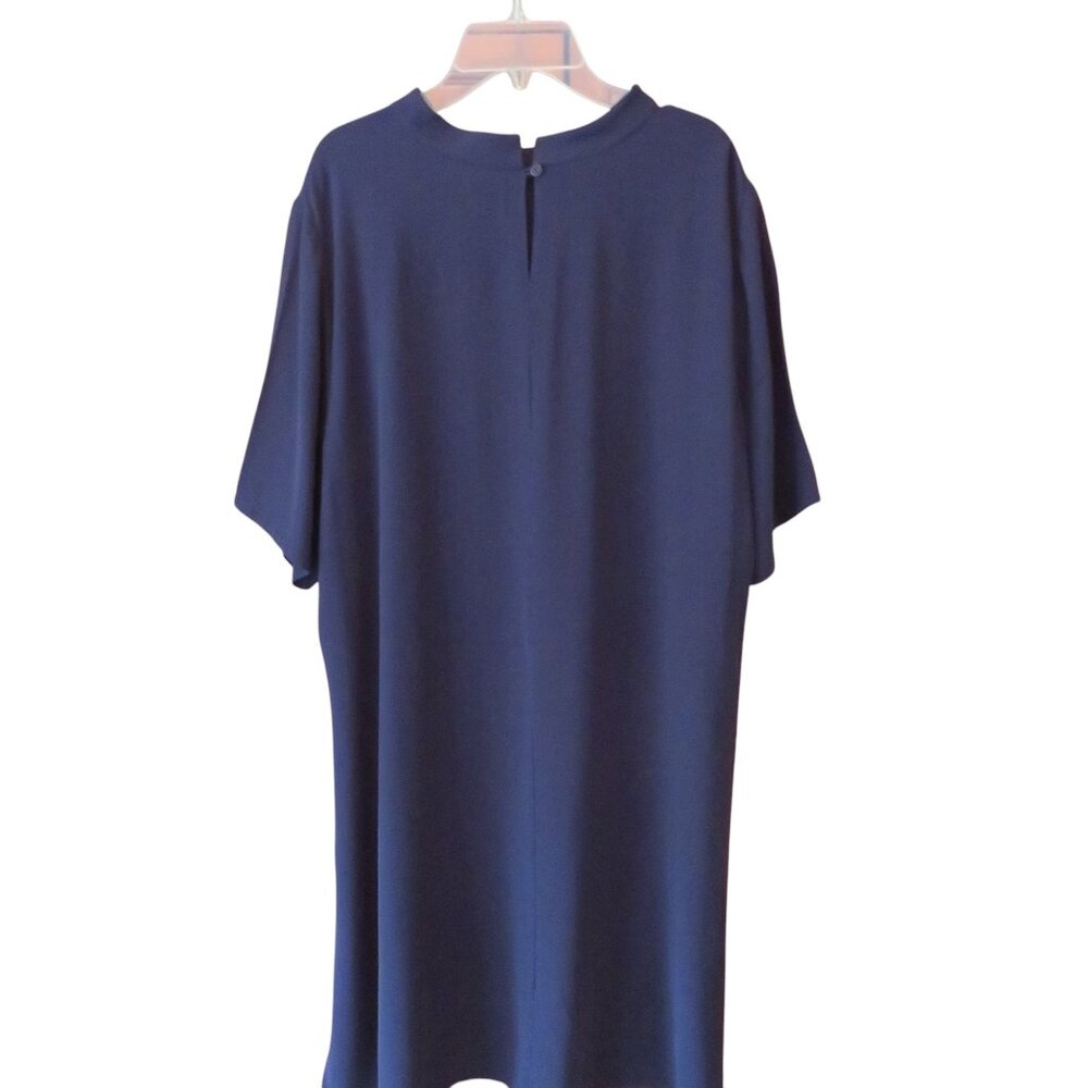 Eileen Fisher Navy Blue Tunic/Dress, Size Large, Boxy, Loose Fit - EUC - Picture 2 of 8